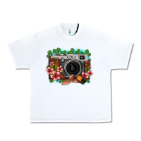White floral lotus leaf film roll vintage camera Urban Heavy Tee - FaDigitalArtStudio