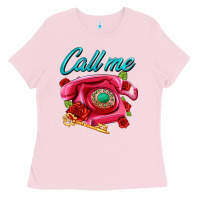 Bubblegum Pink call me roses and pink telephone Ladies Tee - AdoDesignShop