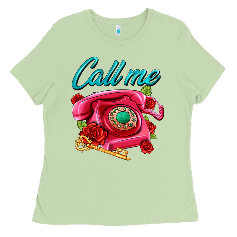 Call Me Roses And Pink Telephone Ladies Tee by AdoDesignShop | Teevron