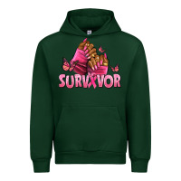 Forest Green Breast Cancer survivor afro nails Urban Hoodie - NancyCooperArtShop