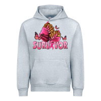 Heather Grey Breast Cancer survivor afro nails Urban Hoodie - NancyCooperArtShop