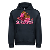 Navy Breast Cancer survivor afro nails Urban Hoodie - NancyCooperArtShop