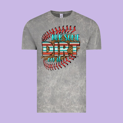 Rub Some Dirt On It Softball Vintage Tee Designed By Hra Design Shop
