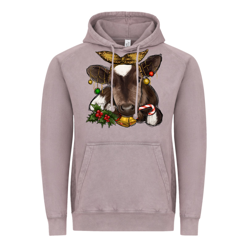 Christmas Baby Cow Vintage Hoodie by RanaPortraitStore | Teevron