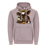 Vintage Zinc christmas baby cow Vintage Hoodie - RanaPortraitStore