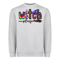 Heather Grey witch please Heavyweight Sweatshirt - CowhideDigitalArt