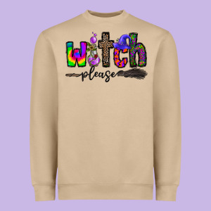Witch Please Heavyweight Sweatshirt Designed By Cowhidedigitalart