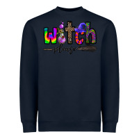 Navy witch please Heavyweight Sweatshirt - CowhideDigitalArt
