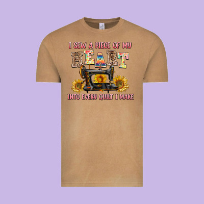 I Sew A Piece Of My Heart Into Every Quilt I Make Vintage Tee Designed By Adodesignshop