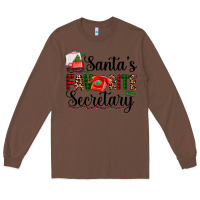 Chestnut santa's favorite secretary Long Sleeve Tee - AdoDesignShop