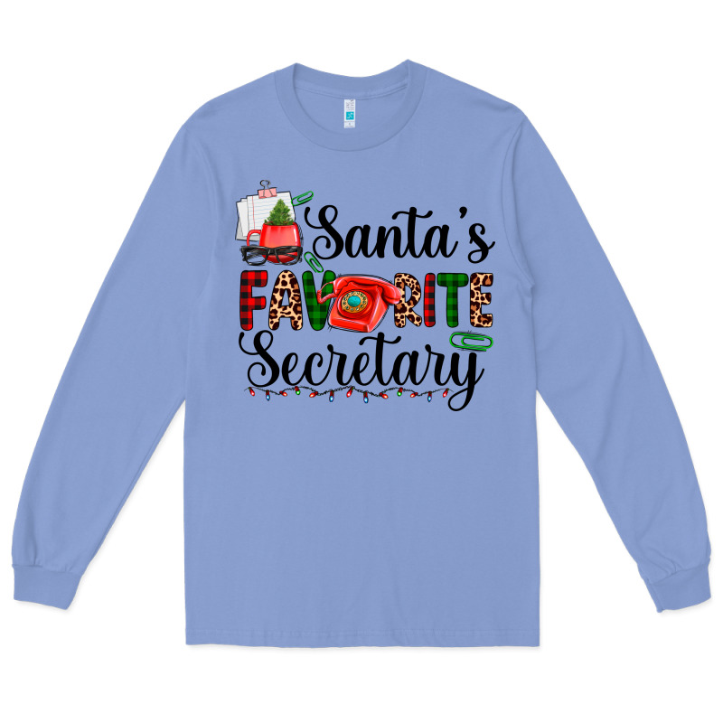 Santa's Favorite Secretary Long Sleeve Tee by AdoDesignShop | Teevron