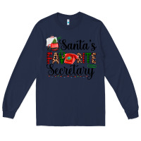 Navy santa's favorite secretary Long Sleeve Tee - AdoDesignShop