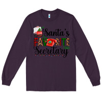 Plum santa's favorite secretary Long Sleeve Tee - AdoDesignShop