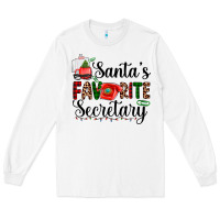 White santa's favorite secretary Long Sleeve Tee - AdoDesignShop