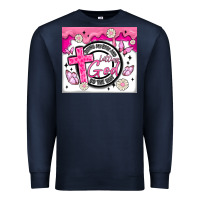 Navy doing my best and letting god Premium Sweatshirt - MaliasSmallBusiness