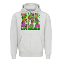 Dove Grey mardi gras louisiana fleur de lis Zipper Hoodie - Jasminsmagicworld
