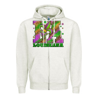 Oatmeal Heather mardi gras louisiana fleur de lis Zipper Hoodie - Jasminsmagicworld