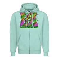 Seafoam mardi gras louisiana fleur de lis Zipper Hoodie - Jasminsmagicworld