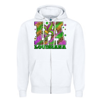 White mardi gras louisiana fleur de lis Zipper Hoodie - Jasminsmagicworld