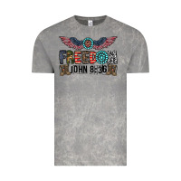 Cloud Rock freedom john Vintage Tee - CowhideDigitalArt