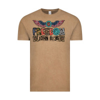 Vintage Coffee freedom john Vintage Tee - CowhideDigitalArt