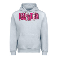 Heather Grey Fighter Breast Cancer Urban Hoodie - NancyCooperArtShop