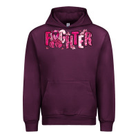 Mauve Wine Fighter Breast Cancer Urban Hoodie - NancyCooperArtShop
