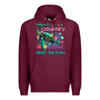 Burgundy everyone's journey is different trust the flow Premium Hoodie - Artiststas