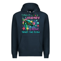 Navy everyone's journey is different trust the flow Premium Hoodie - Artiststas