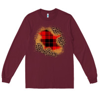 Burgundy christmas patch Long Sleeve Tee - JahusDesignShop