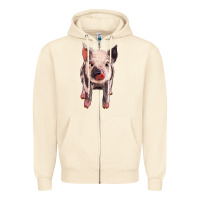 Sandshell pig Zipper Hoodie - BarkalooDesign