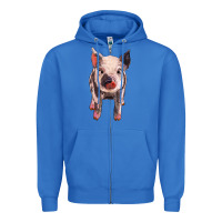 True Royal pig Zipper Hoodie - BarkalooDesign