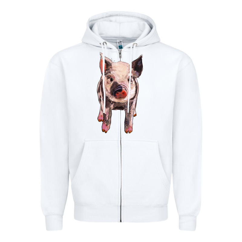 Pig Zipper Hoodie by BarkalooDesign | Teevron