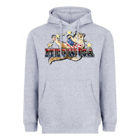 Heather Grey meowica cat Heavyweight Hoodie - NancyCooperArtShop