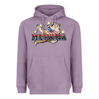 Lavender meowica cat Heavyweight Hoodie - NancyCooperArtShop