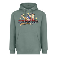 Sage meowica cat Heavyweight Hoodie - NancyCooperArtShop