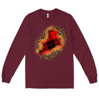 Burgundy christmas patch Long Sleeve Tee - JahusDesignShop