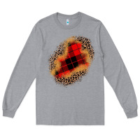 Heather Grey christmas patch Long Sleeve Tee - JahusDesignShop