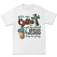 White give me coffee to get me started & jesus to keep me going Premium Tee - BarkalooDesign