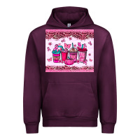 Mauve Wine Breast Cancer coffee cups Urban Hoodie - NancyCooperArtShop