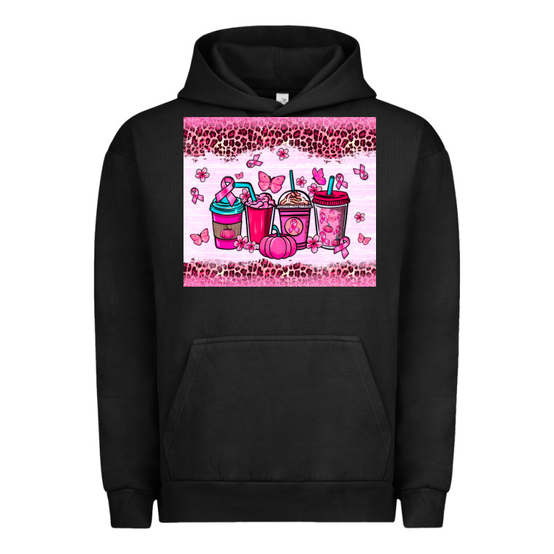 Breast Cancer Coffee Cups Urban Hoodie by NancyCooperArtShop | Teevron