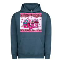 Pigment Midnight Navy Breast Cancer coffee cups Urban Hoodie - NancyCooperArtShop