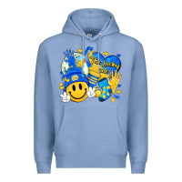 Colony Blue retro disco ball the lucky few smile face Premium Hoodie - Artiststas