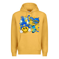 Mustard retro disco ball the lucky few smile face Premium Hoodie - Artiststas
