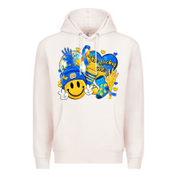 Retro Disco Ball The Lucky Few Smile Face Premium Hoodie | Teevron
