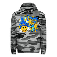 Slate Camo retro disco ball the lucky few smile face Premium Hoodie - Artiststas