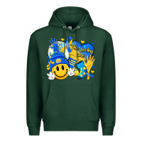 Sports Green retro disco ball the lucky few smile face Premium Hoodie - Artiststas