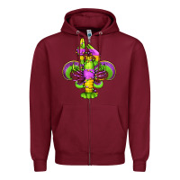 Burgundy mardi gras crawfish fleur de lis Zipper Hoodie - Jasminsmagicworld