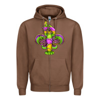 Chestnut mardi gras crawfish fleur de lis Zipper Hoodie - Jasminsmagicworld