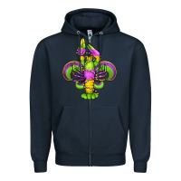 Navy mardi gras crawfish fleur de lis Zipper Hoodie - Jasminsmagicworld